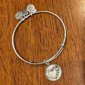 Alex and Ani Whole Heart Silver Bangle Bracelet